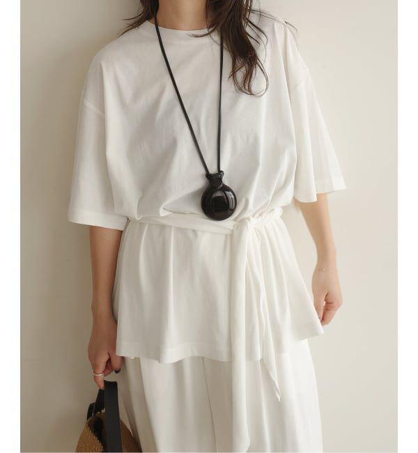 SLOBE IENA「《予約》Plus by ONIT/オニット SLOBE別注 スカーフ付Tシャツ」|Tシャツ・カットソー|