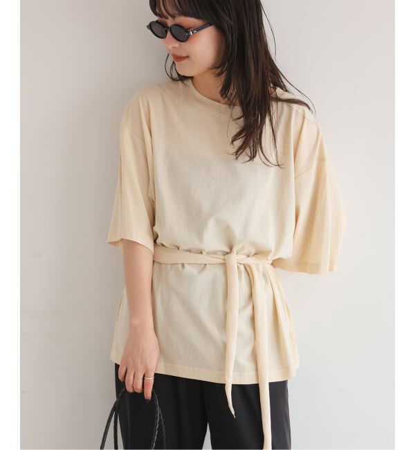 SLOBE IENA「《予約》Plus by ONIT/オニット SLOBE別注 スカーフ付Tシャツ」|Tシャツ・カットソー|