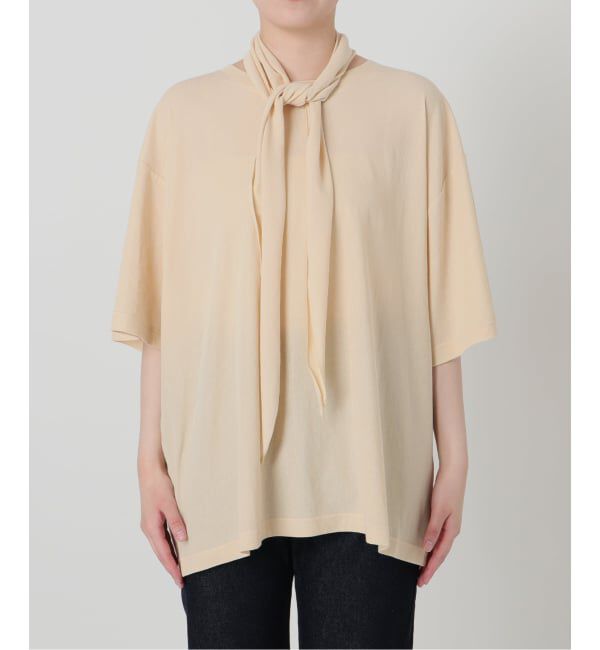 SLOBE IENA「《予約》Plus by ONIT/オニット SLOBE別注 スカーフ付Tシャツ」|Tシャツ・カットソー|