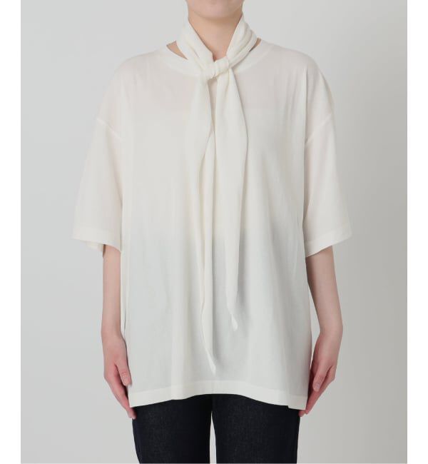 SLOBE IENA「《予約》Plus by ONIT/オニット SLOBE別注 スカーフ付Tシャツ」|Tシャツ・カットソー|