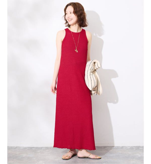 SLOBE IENA「《シリーズあり/予約》シュリンクジャージーアメスリワンピース」|ワンピース|