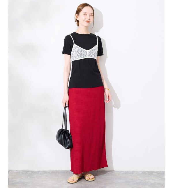 SLOBE IENA「《シリーズあり/予約》シュリンクジャージースカート」|スカート|