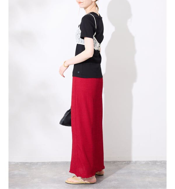 SLOBE IENA「《シリーズあり/予約》シュリンクジャージースカート」|スカート|