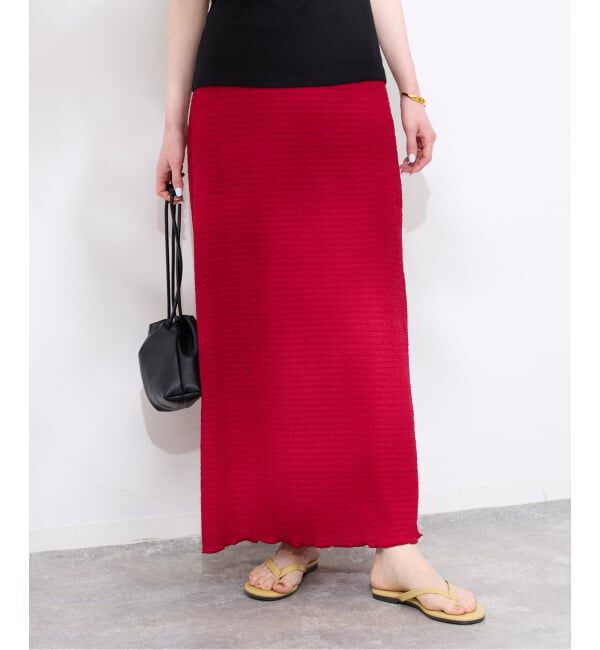 SLOBE IENA「《シリーズあり/予約》シュリンクジャージースカート」|スカート|