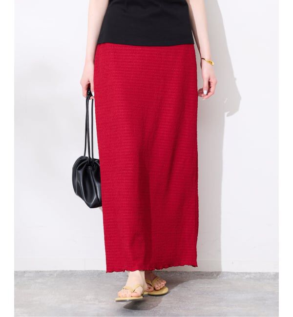 SLOBE IENA「《シリーズあり/予約》シュリンクジャージースカート」|スカート|