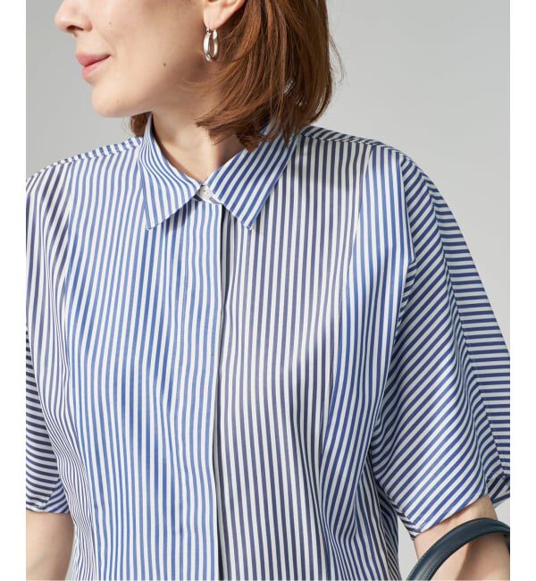 VERMEIL par iena「《予約》Stripe ハーフスリーブシャツ」|シャツ・ブラウス|