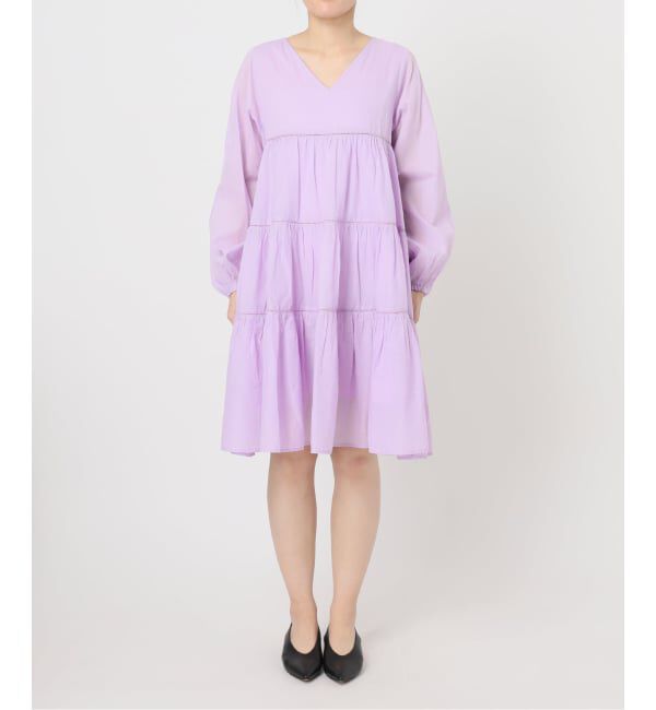 SLOBE IENA「《追加予約》コットンボイルティアードワンピース」|ワンピース|