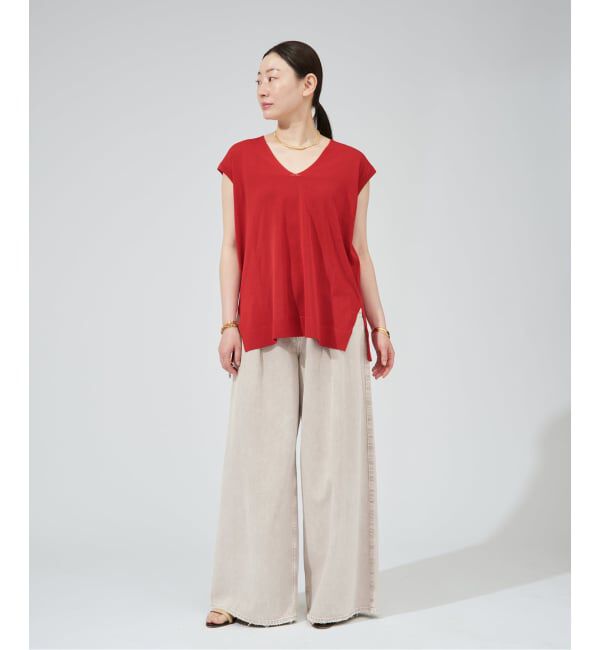 VERMEIL par iena「《予約》Vネックノースリーブプルオーバー」|ニット・セーター|