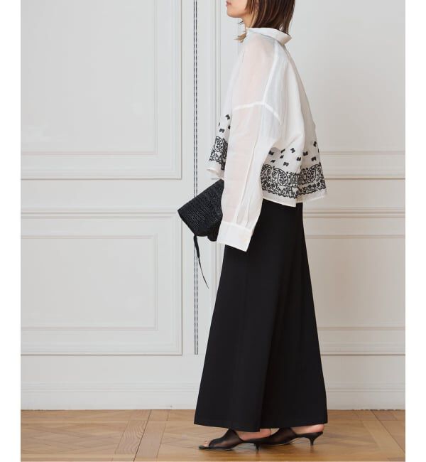 IENA LA BOUCLE「IENA LA BOUCLE エンブロイダリーコットンオーガンジーシャツ」|シャツ・ブラウス|