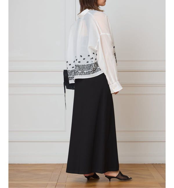 IENA LA BOUCLE「IENA LA BOUCLE エンブロイダリーコットンオーガンジーシャツ」|シャツ・ブラウス|