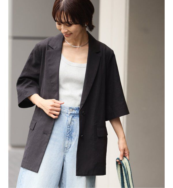 JOURNAL STANDARD relume「《追加》リネンコットンハーフスリーブジャケット」|テーラードジャケット|