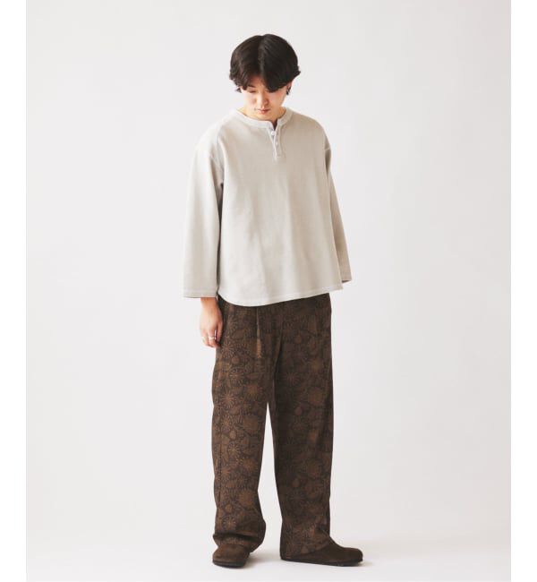 JOURNAL STANDARD relume「製品染め バックピケ ヘンリーネック 7分袖 Tシャツ」|Tシャツ・カットソー|