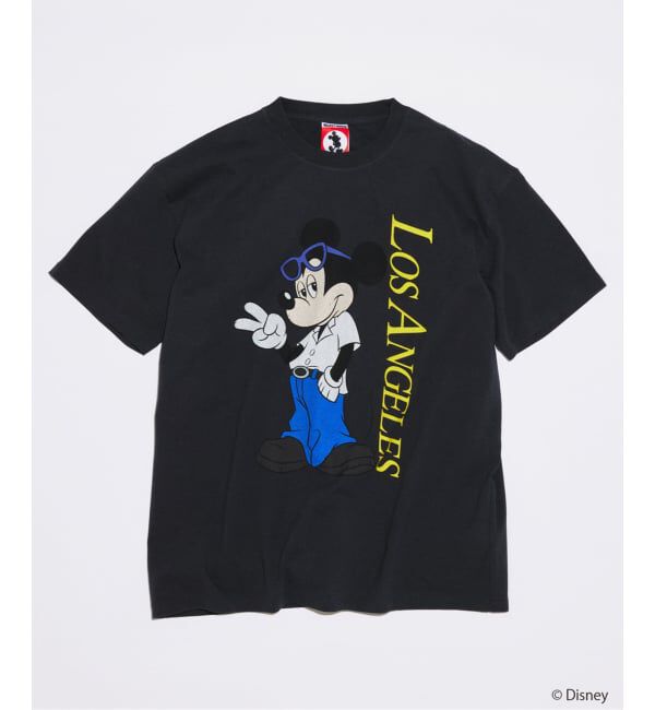 JOURNAL STANDARD「MICKEY MOUSE / ミッキー マウス 別注 プリント Tシャツ」|Tシャツ・カットソー|ブラック B