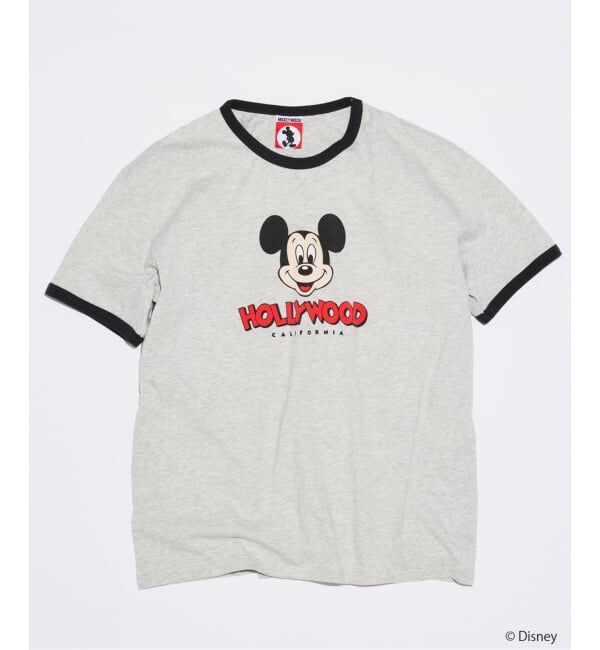 JOURNAL STANDARD「MICKEY MOUSE / ミッキー マウス 別注 プリント Tシャツ」|Tシャツ・カットソー|グレーA
