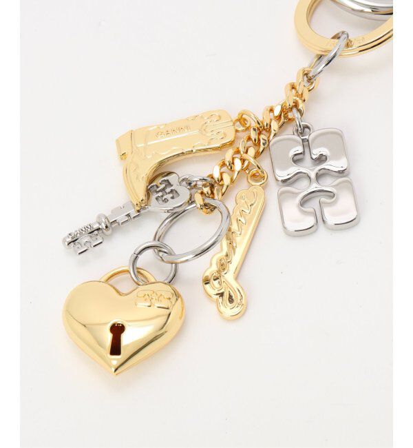 U by SPICK&SPAN「GANNI / ガニーGanni Bou Charms Keyring Silver an」|キーケース|