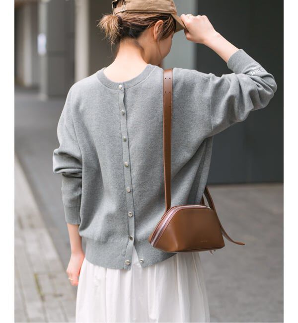 Spick and Span「《WEB限定》2WAYスナップボタンロゴニット」|カーディガン|