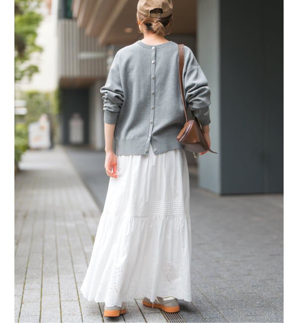 Spick and Span「《WEB限定》2WAYスナップボタンロゴニット」|カーディガン|