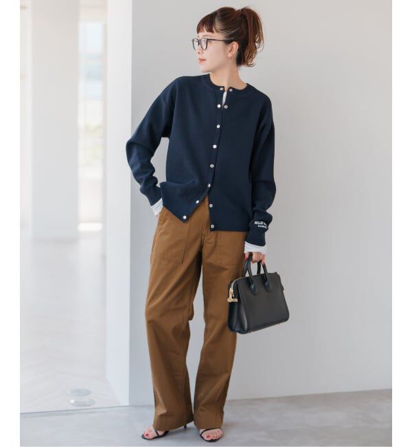 Spick and Span「《WEB限定》2WAYスナップボタンロゴニット」|カーディガン|