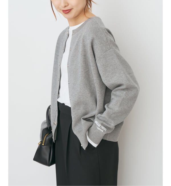 Spick and Span「《WEB限定》2WAYスナップボタンロゴニット」|カーディガン|