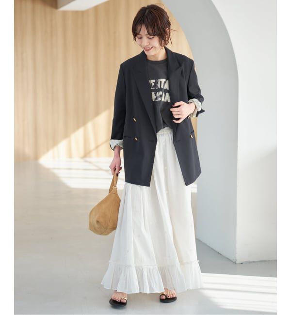 Spick and Span「《一部店舗+WEB限定》ドットエンブロイダリースカート」|スカート|