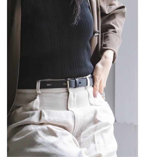 NOBLE「PUNTI./プンティ CAFFS BELT」|ベルト|ブラック