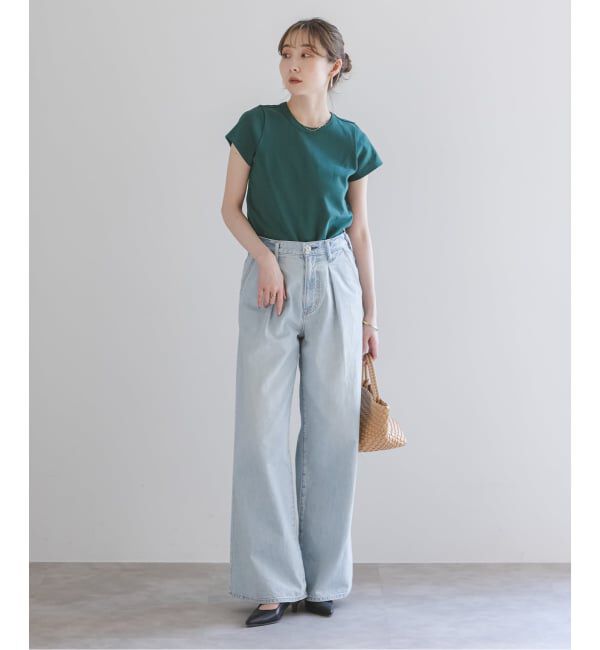 NOBLE「《追加・WEB限定カラー》スビンコットンスムースコンパクトTシャツ」|Tシャツ・カットソー|