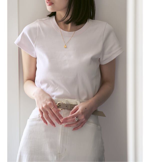 NOBLE「《追加・WEB限定カラー》スビンコットンスムースコンパクトTシャツ」|Tシャツ・カットソー|