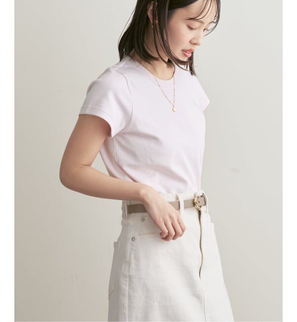 NOBLE「《追加・WEB限定カラー》スビンコットンスムースコンパクトTシャツ」|Tシャツ・カットソー|