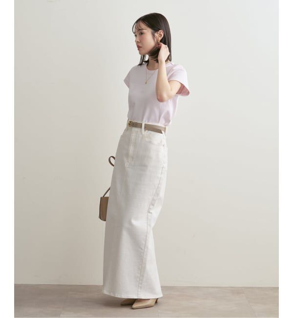 NOBLE「《追加・WEB限定カラー》スビンコットンスムースコンパクトTシャツ」|Tシャツ・カットソー|