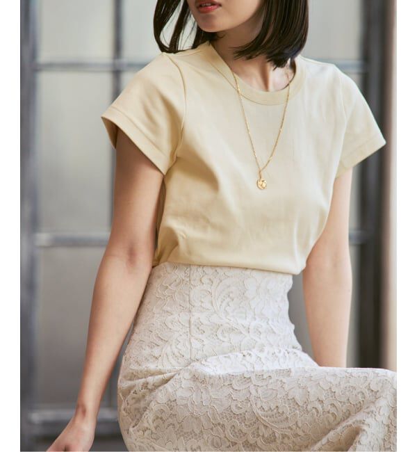 NOBLE「《追加・WEB限定カラー》スビンコットンスムースコンパクトTシャツ」|Tシャツ・カットソー|