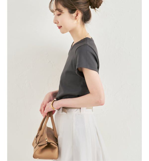 NOBLE「《追加・WEB限定カラー》スビンコットンスムースコンパクトTシャツ」|Tシャツ・カットソー|