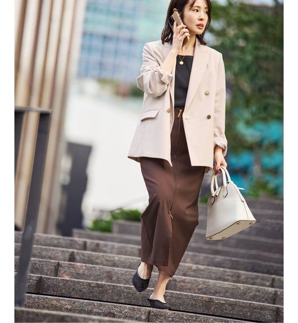 NOBLE「《追加・新色・セットアップ対応》フローツイルピークドラペルジャケット」|テーラードジャケット|