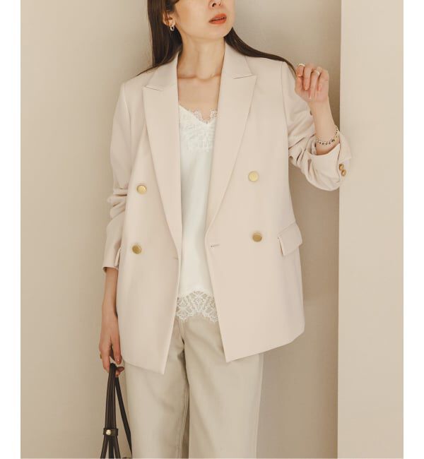 NOBLE「《追加・新色・セットアップ対応》フローツイルピークドラペルジャケット」|テーラードジャケット|