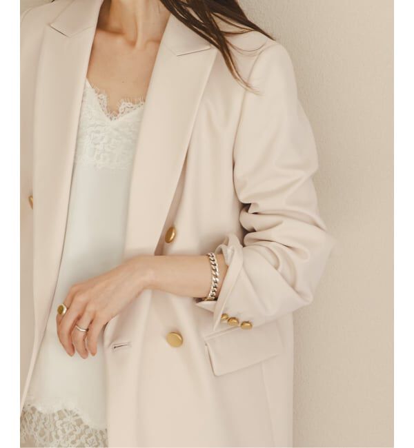 NOBLE「《追加・新色・セットアップ対応》フローツイルピークドラペルジャケット」|テーラードジャケット|