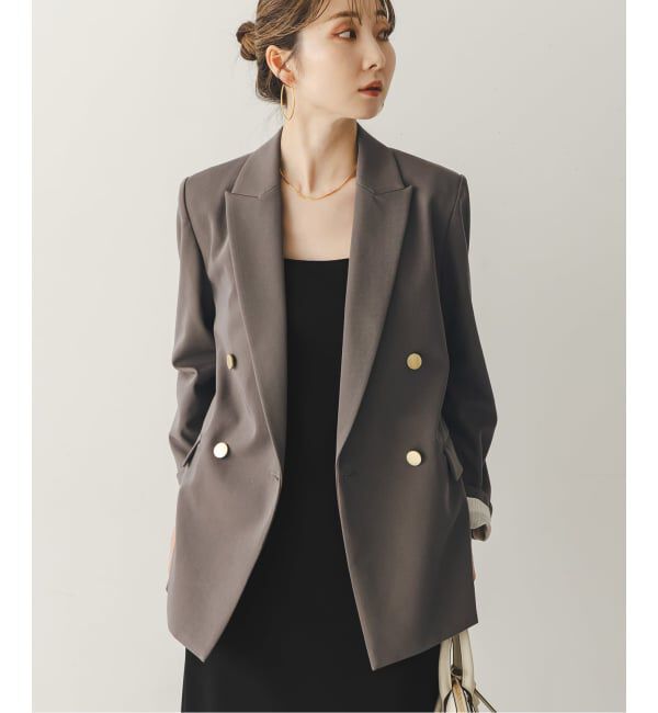 NOBLE「《追加・新色・セットアップ対応》フローツイルピークドラペルジャケット」|テーラードジャケット|