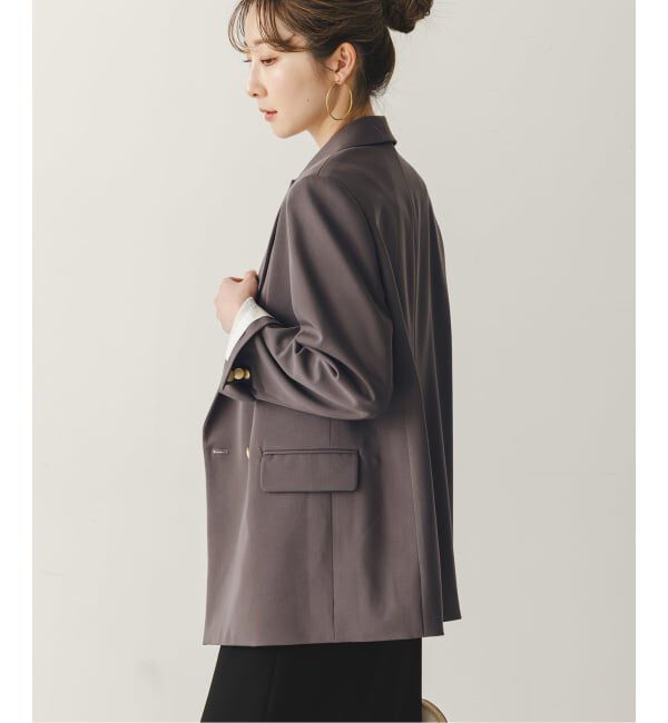 NOBLE「《追加・新色・セットアップ対応》フローツイルピークドラペルジャケット」|テーラードジャケット|