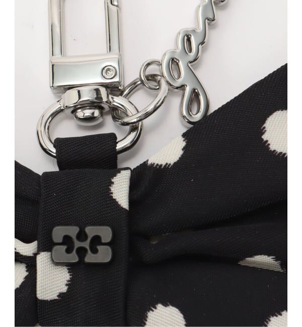U by SPICK&SPAN「GANNI / ガニー Bow Charm Printed Nylon」|キーケース|