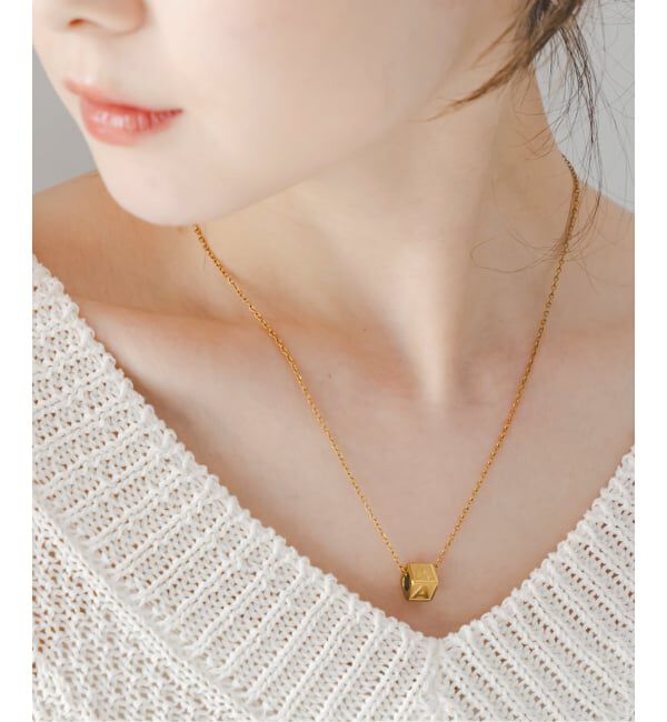 NOBLE「《予約》PETIT MOMENTS/プティモーメント Intial Block Necklace」|ネックレス|