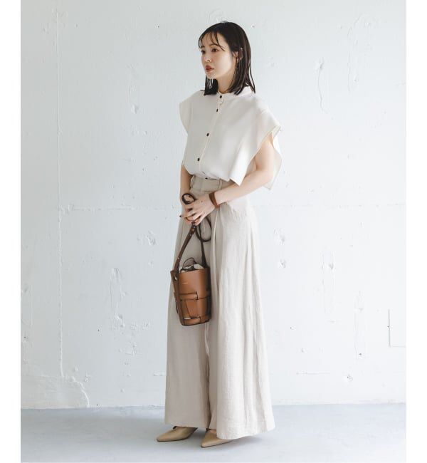 NOBLE「《追加予約・WEB&一部店舗限定》スクエアースリーブフロントオープンブラウス」|シャツ・ブラウス|