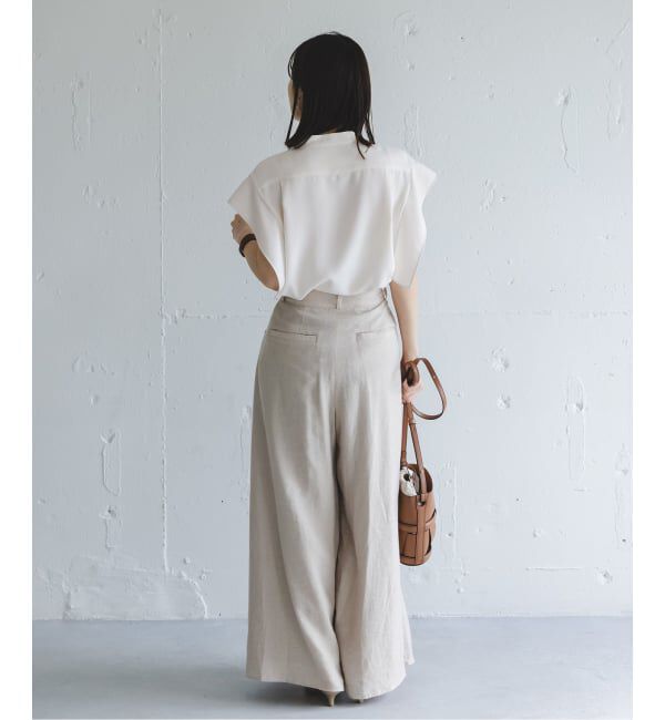 NOBLE「《追加予約・WEB&一部店舗限定》スクエアースリーブフロントオープンブラウス」|シャツ・ブラウス|