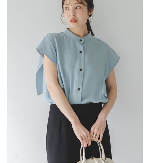 NOBLE「《追加予約・WEB&一部店舗限定》スクエアースリーブフロントオープンブラウス」|シャツ・ブラウス|