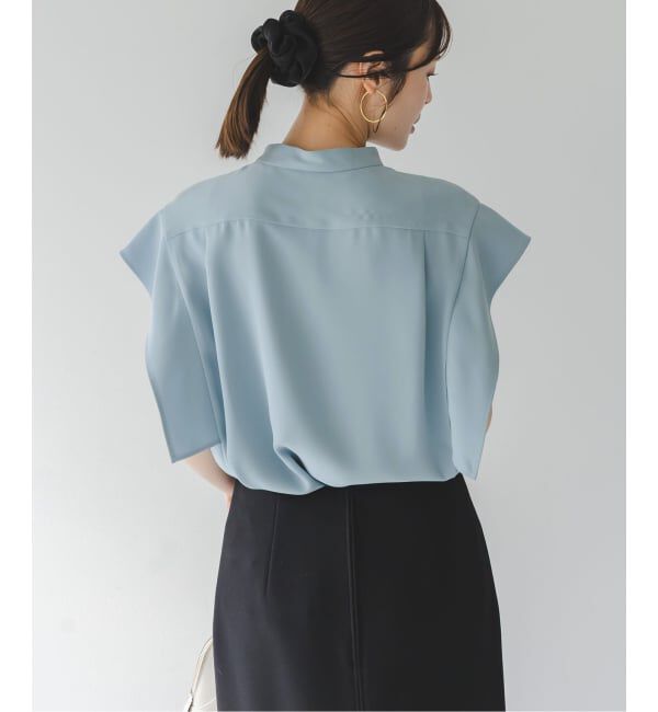 NOBLE「《追加予約・WEB&一部店舗限定》スクエアースリーブフロントオープンブラウス」|シャツ・ブラウス|