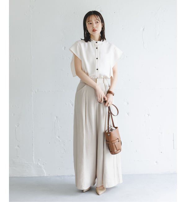 NOBLE「《追加予約・WEB&一部店舗限定》スクエアースリーブフロントオープンブラウス」|シャツ・ブラウス|