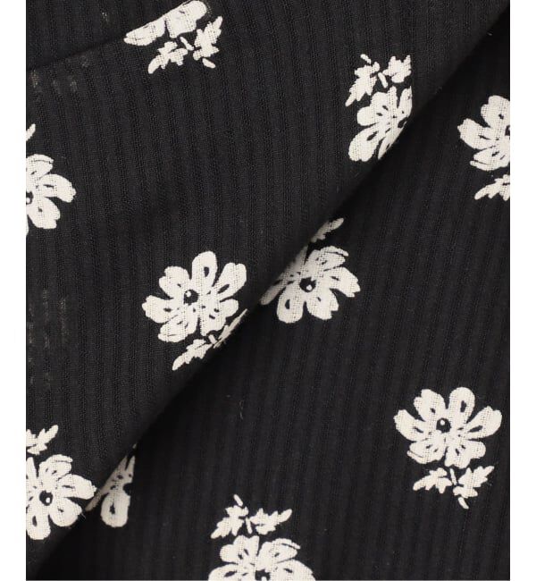 Spick and Span「《別注 / 予約》ne Quittez pas / ヌキテパ  Cotton Dobby Stripe Flower Print Al*」|オールインワン|