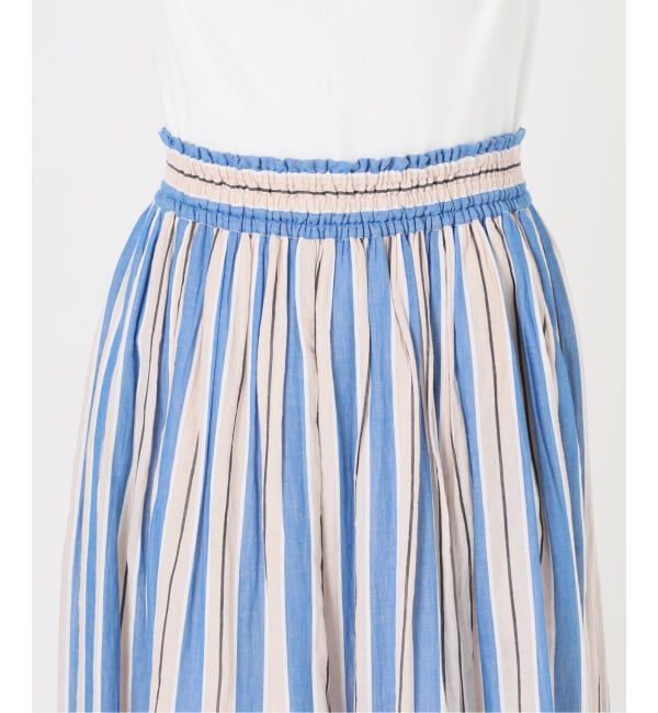 Spick and Span「《別注カラー有 / 予約》ne Quittez pas CottonVoile StripeSlant Panel Skirt*」|スカート|