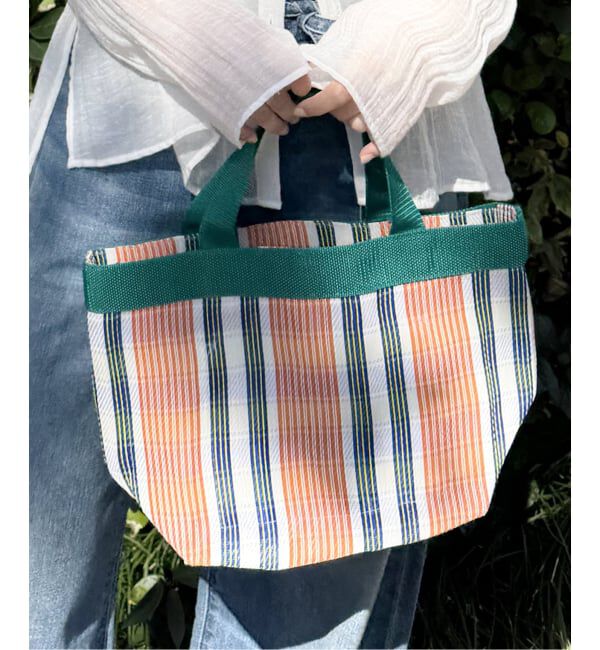 Spick and Span「《予約》ne Quittez pas / ヌキテパ Multi Stripe Mesh Small Bag」|ハンドバッグ|