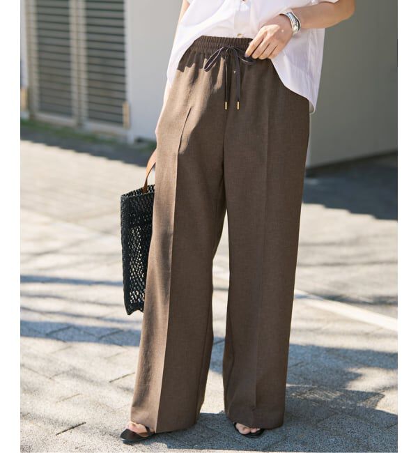 Spick and Span「《34サイズ登場 / 追加予約》PEウォッシャブルイージースラックスパンツ」|スラックス|