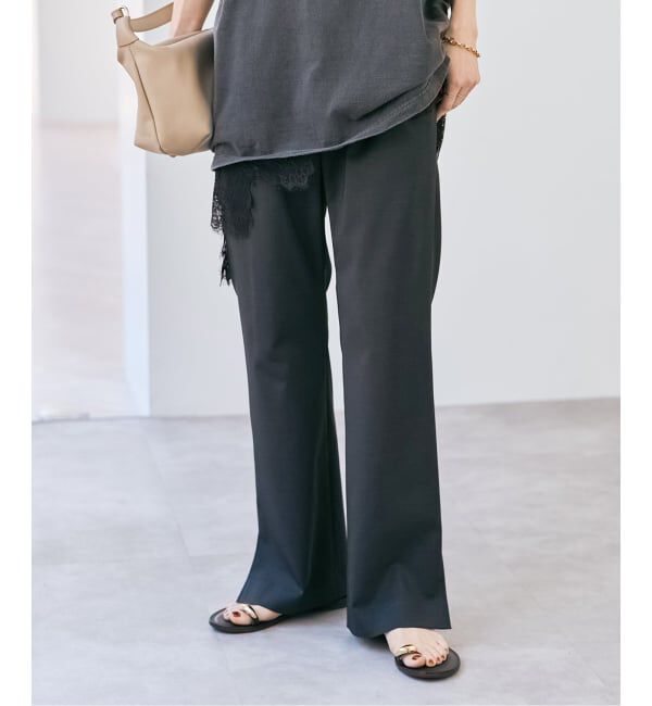 Spick and Span「《34サイズ登場 / 追加2予約》スリットイージーパンツ」|スラックス|