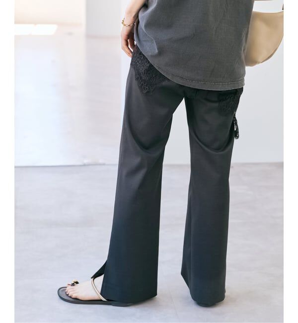 Spick and Span「《34サイズ登場 / 追加2予約》スリットイージーパンツ」|スラックス|