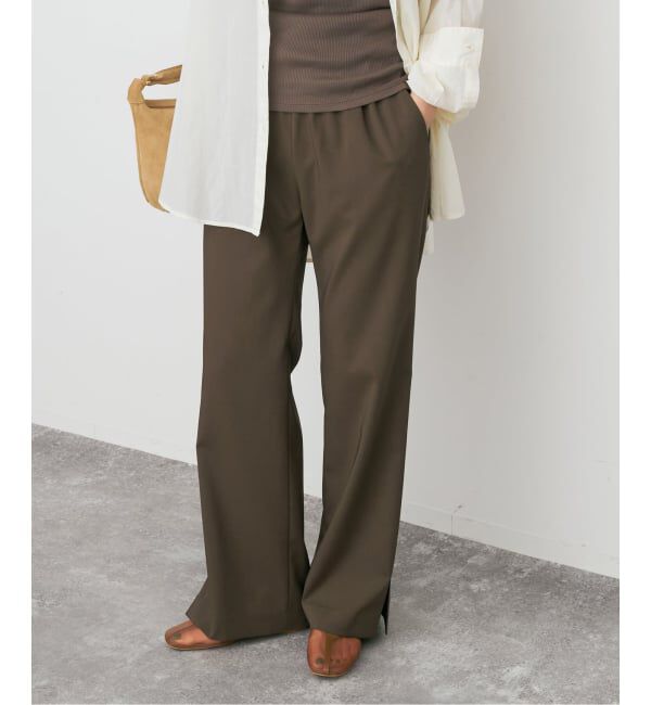 Spick and Span「《34サイズ登場 / 追加2予約》スリットイージーパンツ」|スラックス|